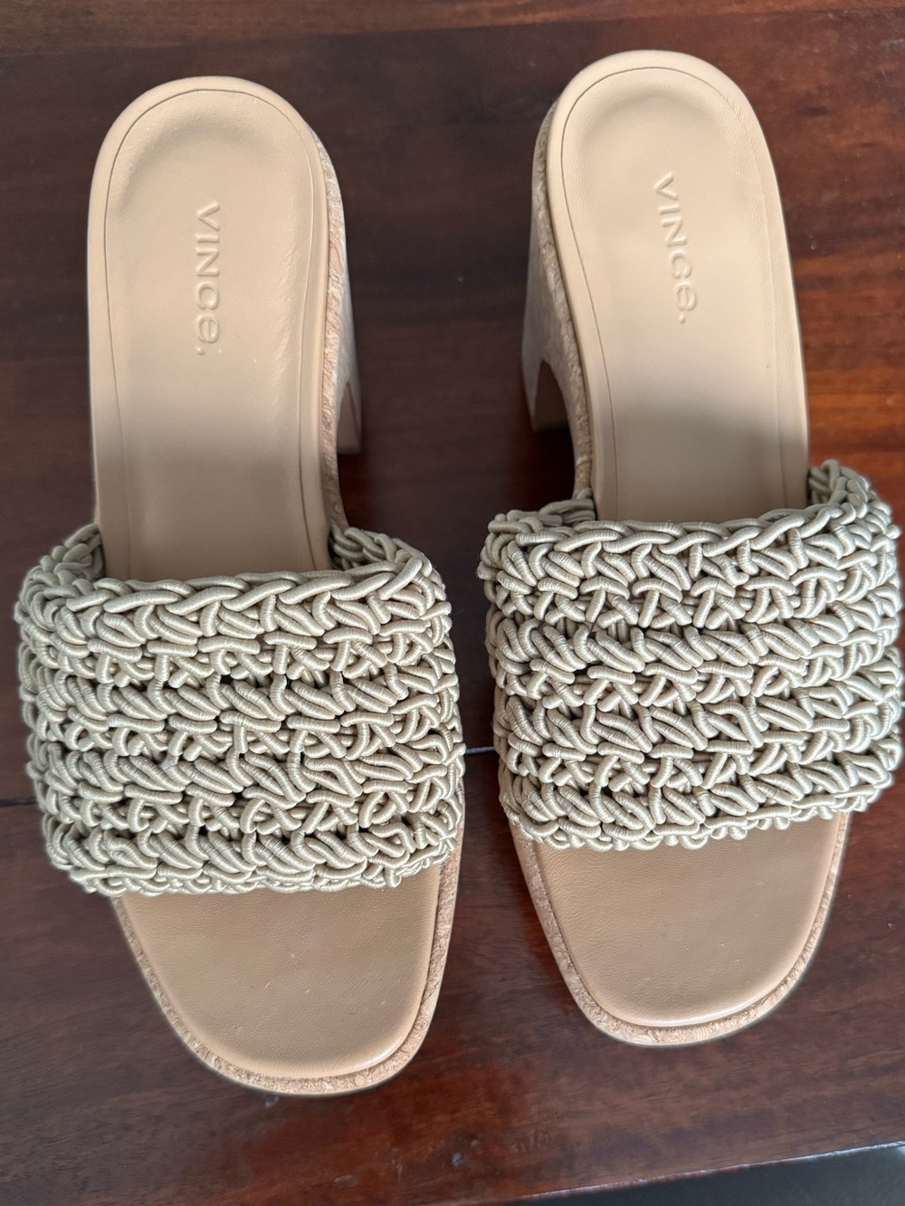 Vince Nicki Platform Slide Sandals Size 8.5M